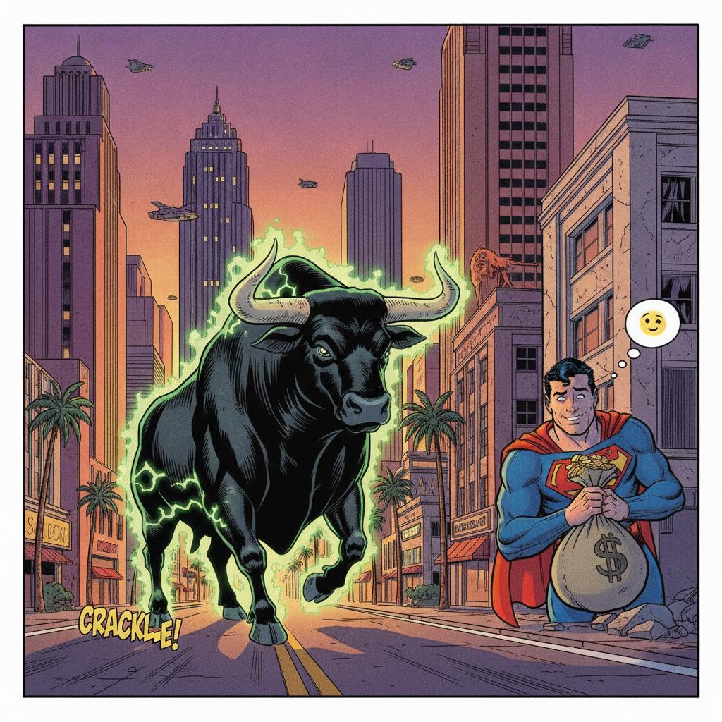 The Black Bull stampeding through the city